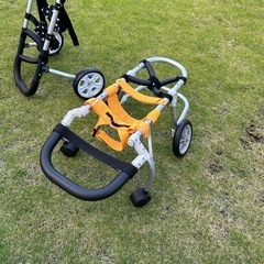 ペット　犬の歩行器　車イス　4輪顎乗せ付きの画像
