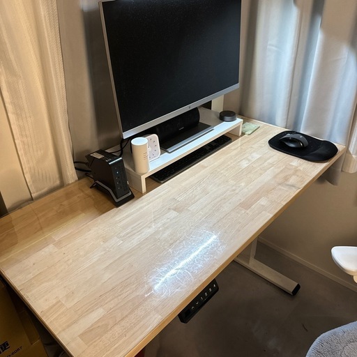 フレキシスポット 昇降デスク 120×60 天板付き 定価合計41,500円