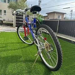 マルキン自転車　マウンテンバイク 青・赤 26インチの画像