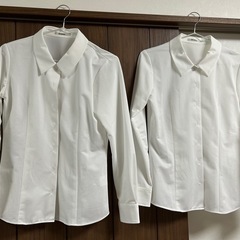 長袖シャツ　ホワイト　7号×2着セット