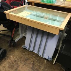 【FU1254】★ショーケース付きデスク ナチュラル  机 家具...