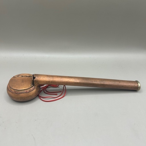 k1026610 矢立 江戸期 銅製品 時代物 アンティーク 矢立 銅製 携帯書道具 筆記用具 古民具 古道具  骨董 骨董品 時代物 レトロ 中古 現状品