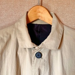 THE SHOP TK ザ ショップ ティーケー ナイロンジャケット ショートコート M ベージュの画像