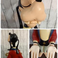 【激レア品】ディズニー　グーフィーウェイターフィギュア　人形 アンティーク　レトロ 127㎝
の画像