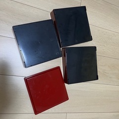 三段お重箱 無地 シンプル 一度のみの使用の画像