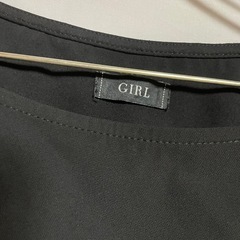 GIRL ガール レースケープ付きパンツドレス 袖無し セットアップ 黒 ブラック L 13~15号の画像