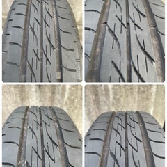 155/65R14タイヤ・ホイールセット　日産純正アルミの画像