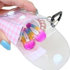  サンリオ クリアマルチケース SSサイズ カラビナ付きの画像