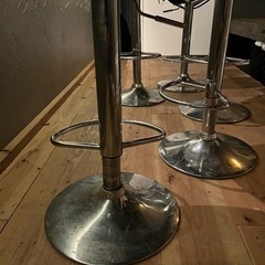 椅子 バー チェア ５脚セットの画像
