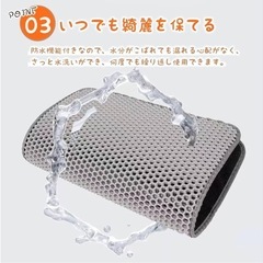 猫砂マット ブラック 30×45cm 滑り止め トイレマットの画像