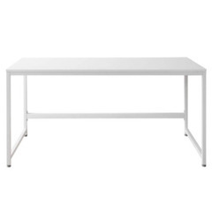 1台目　机　デスク　① アイリスプラザ パソコンデスク デスク オフィス 机 PCデスク テレワーク ホワイト 幅140㎝ PCDES-140の画像