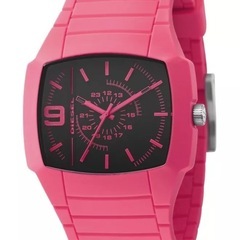 ディーゼル時計diesel ほぼ新品！DIESEL ピンク シリ...