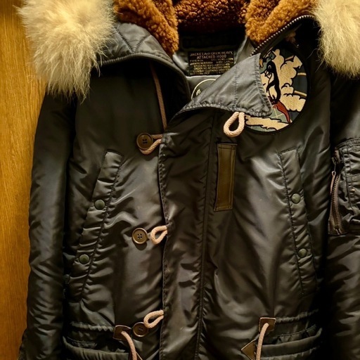 フェローズ　ブラックモッズコート パッチ付き　Lサイズ