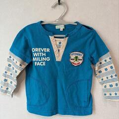 3can4on  ブルーのロングTシャツ　サイズ90㌢