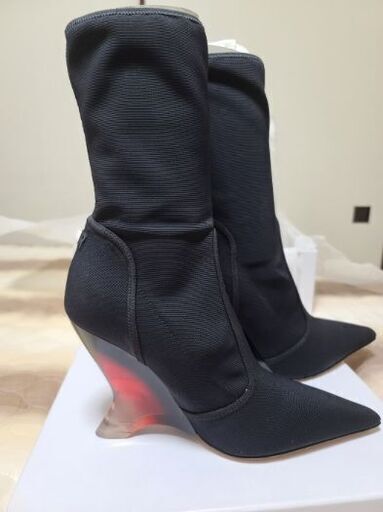 新品 クリスチャンディオールChristian Diorニット ブーツsock boots ブラック 38