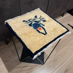 サイドテーブル　観葉植物置き　マット付き　37×37×50cm