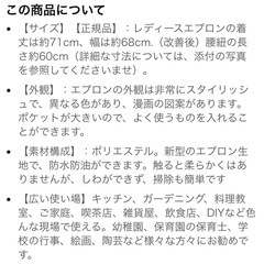 【未使用】撥水エプロン　北欧　花柄　　　L No.18の画像