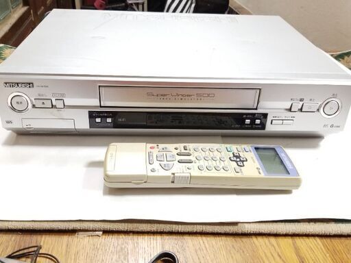 三菱/VHS/ビデオデッキ/HV-BH500/2004年製/完動品/動作品/MITSUBISH/5倍モード/リモコン付き/ダビング