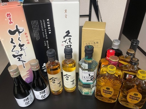 日本酒、焼酎、ウイスキーなど