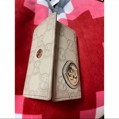 GUCCI グッチ グッチシマ ラブリー 6連キーケース GG柄 レザー ハートの画像