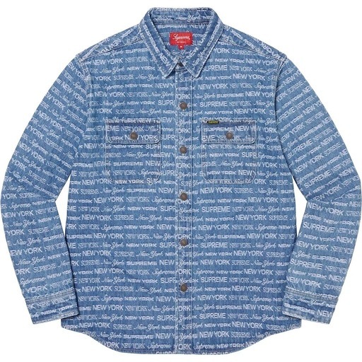 メンズ Supreme -Multi Type Jacquard Denim Shirt