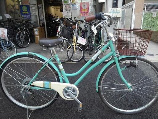 中古自転車３３１２　２７インチ　６段ギヤ　LEDオートライト