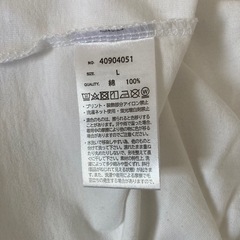 メンズ白ロンＴ①の画像