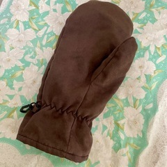 ブラウン ミトン 手袋  右手用アウトドア