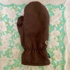 ブラウン ミトン 手袋  右手用アウトドアの画像