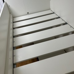 男の子仕様　システムベッド　イケア　 IKEA スモースタード ロフトベッド, ホワイト デスク付き 引き出し4段付きの画像