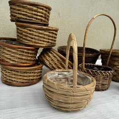 カゴ　かご　籠　花籠　バスケット　マルシェの画像