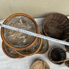 カゴ　かご　籠　花籠　バスケット　マルシェの画像