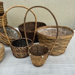 カゴ　かご　籠　花籠　バスケット　マルシェの画像