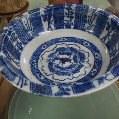 古伊万里焼、深鉢、骨董、２３ｘ２３ｘ７の画像