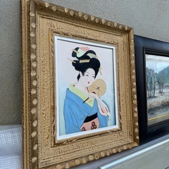 絵画　額　額縁　日本画　風景画の画像