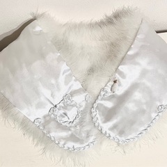 【美品】成人式 ホワイトファーネックウォーマーの画像