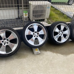 訳有り20インチ アルミホイールセット 4本245/35R20ア...