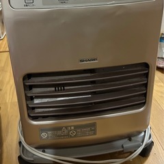 中古　シャープ製　移動カート付き石油ファンヒーター&省エネダクト