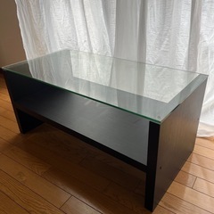 値下げ‼️破格‼️ガラステーブル(ブラウン)