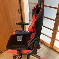 久留米 GTRACING ゲーミングチェア 赤オフィスチェアの画像