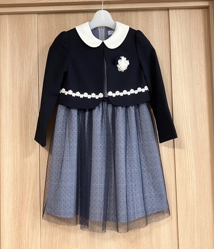 【美品】120cm卒園式入学式子供用フォーマルワンピース3点セット