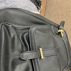 黒レザートート　リュックバッグの画像
