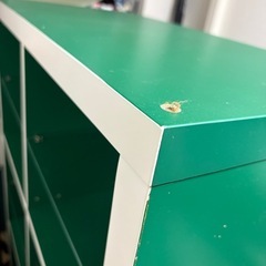 IKEA カラックス ガラス棚と引き出し付き　廃盤 グリーン 2x4の画像