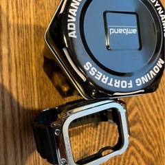 【2022改良モデル】 コンパチブル for Apple Watch バンド 45mm ステンレス鋼ケース付き 頑丈なメンズTPUベルト 一体型 for アップルウォッチ バンド用 iWatch Series 9/8/7に対応 45 mm 落下防止 耐衝撃 装着簡単 の画像