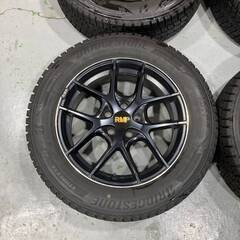 【青森発】RMP 025F 17×7.0J 5H PCD114.3 +48 ハブ70 BRIDGESTONE DM-V3 225/60R17 99Q ４本セット【G0763】の画像