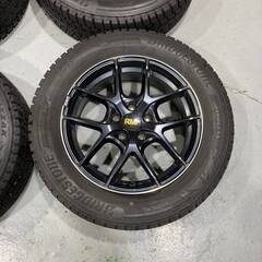 【青森発】RMP 025F 17×7.0J 5H PCD114.3 +48 ハブ70 BRIDGESTONE DM-V3 225/60R17 99Q ４本セット【G0763】の画像