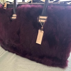 未使用品　DURAS ファー付き2wayショルダーバッグの画像