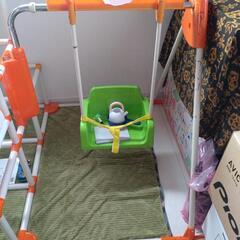 幼児用室内ジャングルジム＆ブランコ＆すべり台の画像