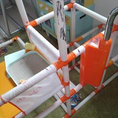 幼児用室内ジャングルジム＆ブランコ＆すべり台の画像