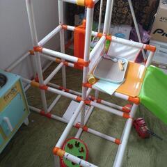 幼児用室内ジャングルジム＆ブランコ＆すべり台の画像